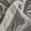 Tejido de organza de alta densidad de dos colores, malla degradada, brillo translúcido, caída, falda esponjosa, tejido para diseñador de ropa