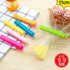 Clip de sellado de plástico de 11 cm, clip para té, bolsa de refrigerio para conservación de alimentos, clip de sellado a prueba de humedad, regalo, fabricantes que pueden configurar el logotipo