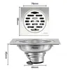 Drenaje de Piso de Acero Inoxidable 304 de 2 mm con Tapa, Sello de Agua Profundo, Anti-Olor, Salida de Drenaje de 10*10 para Baño, Cuarto de Ducha