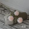 Flor Simulada Crisântemo Bola de Espinho 3 Cabeças Tênis de Mesa Flor Falsa Dente-de-Leão Bola de Cebola Decorações de Casamento Ornamentos Arranjo de Flores de Casamento Material de Flor