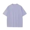 Camiseta masculina básica de manga curta, algodão puro, peso pesado, marca moderna, tamanho europeu, ombro caído, gola redonda, tamanho americano para exportação, oversized
