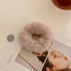 Diadema de felpa color caramelo para otoño e invierno, banda suave y peluda para el pelo femenino, cuerda para el pelo de niña, goma para el pelo, dulces accesorios para el pelo