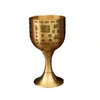 Copa de Vino de Latón, Copa de Cobre Puro, Juego de Copas de Vino Extra Grandes Estilo Antiguo Vintage, Decoración Artesanal