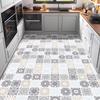 Tapete de cozinha antiderrapante à prova de óleo, limpe e não lave, piso totalmente pavimentado, couro, costura de PVC, resistente ao desgaste, tapete especial