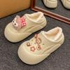Pantuflas de Algodón para Mujer Invierno y Otoño Pantuflas de Algodón Resistentes a la Suciedad Suela Gruesa para Exterior Antideslizantes Dormitorio de Estudiantes Pantuflas Cálidas de Luna