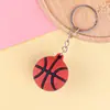 Llavero de silicona tridimensional 3D colgante de mochila baloncesto fútbol voleibol creativo colgante de bolsa de goma blanda regalo al por mayor