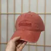 Gorra de béisbol de color sólido lavada estilo retro americano, gorra de pico simple versátil estilo coreano inspirada en tendencias ins para mujer