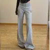 Calça de Moletom Nova Primavera 2025 Micro Flare Feminina Solta com Cordão Esportiva Casual Perna Reta Perna Larga