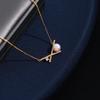Historia de Rosa Collar de Perlas con Barra Transversal de Equilibrio del Mismo Estilo de Liu Yifei Collar con Colgante de Perlas Naturales de Agua Dulce
