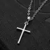 Colar Cruz Hip-hop Quadrado Simples Europeu e Americano Transfronteiriço Punk Personalidade Masculino Casal Pingente Acessórios Femininos Tendência Versátil