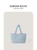 Abrigo acolchado de algodón estilo coreano con diseño de nicho, bolso cuadrado pequeño de invierno, bolso de mano portátil, ligero y bordado.