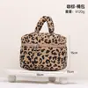 Bolsa de Maquillaje de Pana con Estampado de Leopardo de Moda, Bolsa de Almacenamiento Portátil de Gran Capacidad, Neceser de Viaje, Directo del Fabricante