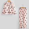 Traje de pijama para niños de comercio exterior otoño seda manga larga niñas ropa de casa de dos piezas ropa para niños una generación de cabello