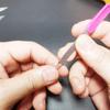 Lima de Uñas de Acero Inoxidable para el Hogar de Doble Cara para Pulir Lima de Uñas Mango de Plástico Herramienta de Manicura