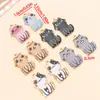 25,5x16mm Pingente Charme Animal Gatinho Desenho Animado Estampa de Gotejamento de Óleo Liga de Zinco DIY Acessórios para Joias Feitas à Mão