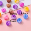 Cuentas de Cubo de Color Gelatina Acrílica Manchadas con Agujero Grande Cuentas Sueltas Material para Ensartar Pulseras Collares Hechos a Mano DIY Accesorios de Joyería