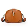 Bolso bandolera de piel de vaca de doble correa de capa superior transfronterizo con múltiples cremalleras, bolso de hombro vintage de gran capacidad, bolso de mujer para commuter al por mayor