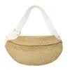 Riñonera Tejida para Vacaciones en la Playa para Mujeres 2026 Nuevo Estilo Hombro Único Casual Verano Versátil Chica de Playa Bolso de Pecho de Paja