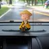 Enfeites de Carro, Monge Pequeno de Resina com Cabeça Mexedora Montado no Carro, Viagem Segura, Carro de Veado, Suprimentos Decorativos Criativos e Fofos Atacado