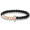 Pulsera de calavera de circonita micro incrustada de venta caliente en AliExpress eaby, pulsera elástica de piedra esmerilada, joyería, comercio exterior, venta al por mayor