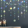 Guirlanda de Papel Redonda com Glitter Espelhado de 4m de Comprimento Decoração de Festa de Aniversário Cordão de Papel Artesanato Redondo Cor Rose Gold para Exportação