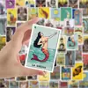 50 stickers de tarot graffiti de venta caliente transfronteriza para taza de agua, equipaje, funda de teléfono, escritorio, computadora por lote