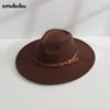 Sombreros de Jazz de Otoño e Invierno para Mujer, Sombreros de Lana para Hombre, Sombreros de Fieltro de Ala Ancha, Sombreros de Ala Ancha, Sombreros Retro Británicos