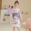 Camisón de algodón para niña, pijama fino de manga larga para primavera y otoño, nuevo estilo 2024, ropa de casa para niñas.