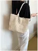 Bolso de Mano Tejido Hueco para Mujer 2026 Nuevo Estilo Francés Estilo Perezoso Gran Capacidad Bolso de Hombro Cruzado Versátil para Verano