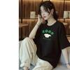 Playera Holgada Casual de Manga Corta para Mujer Algodón 2024 Nuevo Explosiones Verano Talla Grande Manga Media Sentido del Diseño Personalidad Marea Top