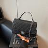 Bolso de Cadena Bordado con Diamantes para Mujer 2025 Nueva Moda Bolso Cruzado de Cadena de Diamantes Estilo Bolso Cuadrado Pequeño de Mano