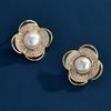 Aretes de Pétalos de Perla de Agua Dulce Nuevos de Moda de Festival de Primavera Frescos y Dulces Aguja de Plata S925 Aretes de Zirconia para Mujer Lote de Fabricante