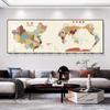 Pintura Decorativa Mapa Mundial de China Conjunta Tamaño Grande Cartel de Pared Mural Fondo de Pared de Sala de Estar Sofá Pintura para Colgar en Oficina