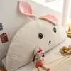 Almofada de Cabeceira com Capa Macia, Removível e Lavável, Travesseiro Longo com Encosto Duplo, Suporte para Cintura, Adequado para Camas Tatami, Quartos e Dormitórios