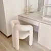 Cadeira de Maquiagem Estilo Creme Simples Banqueta para Vestir em Casa Cadeira para Salão de Unhas Senso Simples Quarto Individual de Lazer Cadeira de Jantar