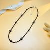 Collar elegante de cuentas negras a juego, hecho a mano en plata S925, cadena de clavícula para mujer, ágata negra natural, regalo