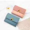 Nuevo Tarjetero y Billetera Compacta para Mujer Estilo Coreano Plegable en Tres Mini Estuche para Tarjetas con Múltiples Ranuras