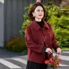 Nuevos tops de moda con solapa para madres, adecuados para mujeres de mediana edad y mayores de 40 a 60 años, chaquetas cortas casuales ajustadas versátiles