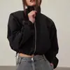 Shanlida Di Verão Nova Roupa de Proteção Solar Feminina Jaqueta Curta Top Fino Respirável para Baixinhas Moda Versátil Larga