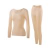 Conjunto Térmico Antibacteriano 7A Ultra Delgado para Embellecer la Piel, Manga Larga, Ajustado, Sin Costuras, para Mujer, Otoño e Invierno