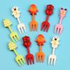 Tenedor de Fruta de Dibujos Animados Japoneses para Niños Desechable Set de Animales Palillos para Bento Set de Brochetas de Fruta Jirafa Estilo Japonés Anime