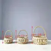 Cesta de Flores, Cesta Tejida a Mano de Ratán, Ramo, Flores Secas, Arreglo Floral, Cesta de Flores, Maceta de Bambú, Cesta Pequeña de Flores para Niña de las Flores
