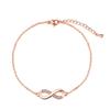 Pulsera de moda popular estilo coreano simple infinito de 8 palabras para mujer pulsera creativa con incrustaciones de circonitas joyería lujo ligero
