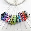 Venta al por mayor 4-12 mm Cuentas de Ojo Transparentes Redondas con Agujero Cuentas de Resina Rayadas Accesorios para Joyería Cuentas Sueltas