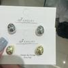 Brincos de feijão pequeno de gota de água de ouro de metal europeu e americano brincos de design simples estilo frio elegante brincos de todos os fósforos