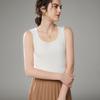 Camisola de Cachemira con Cuello U para Mujer Otoño e Invierno Chaleco Adelgazante de Punto Elegante Combinable Suéter de Fondo de Cachemira