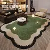 Alfombra de bucle sala de estar estilo nuevo resistente a la suciedad hogar dormitorio alfombrilla de mesita de noche sensación de lujo ligero alta gama alfombra para mesa de café sofá