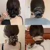 Outono e Inverno Francês de Alta Qualidade Anel de Cabelo de Coloração para Cabelos Colorectais Anel de Cabelo de Cetim Flor de Botão na Borda da Orelha Feminina Corda de Cabelo de Alta Qualidade Acessórios de Cabelo Elegantes