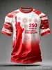 Estación Independiente 2025 Impresión 3D Digital Aniversario 250 de EE. UU. Manga Corta Cuello Redondo Casual Cómodo Ajuste Holgado Camiseta