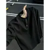 Camiseta de manga larga Old Money, sudadera para hombre, capa interior elegante para hombre, camiseta básica, diseño de cuello, textura en los hombros, polo de otoño, estilo Henley